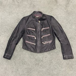VTG Y2K Rocawear Leather Bomber Jacket
